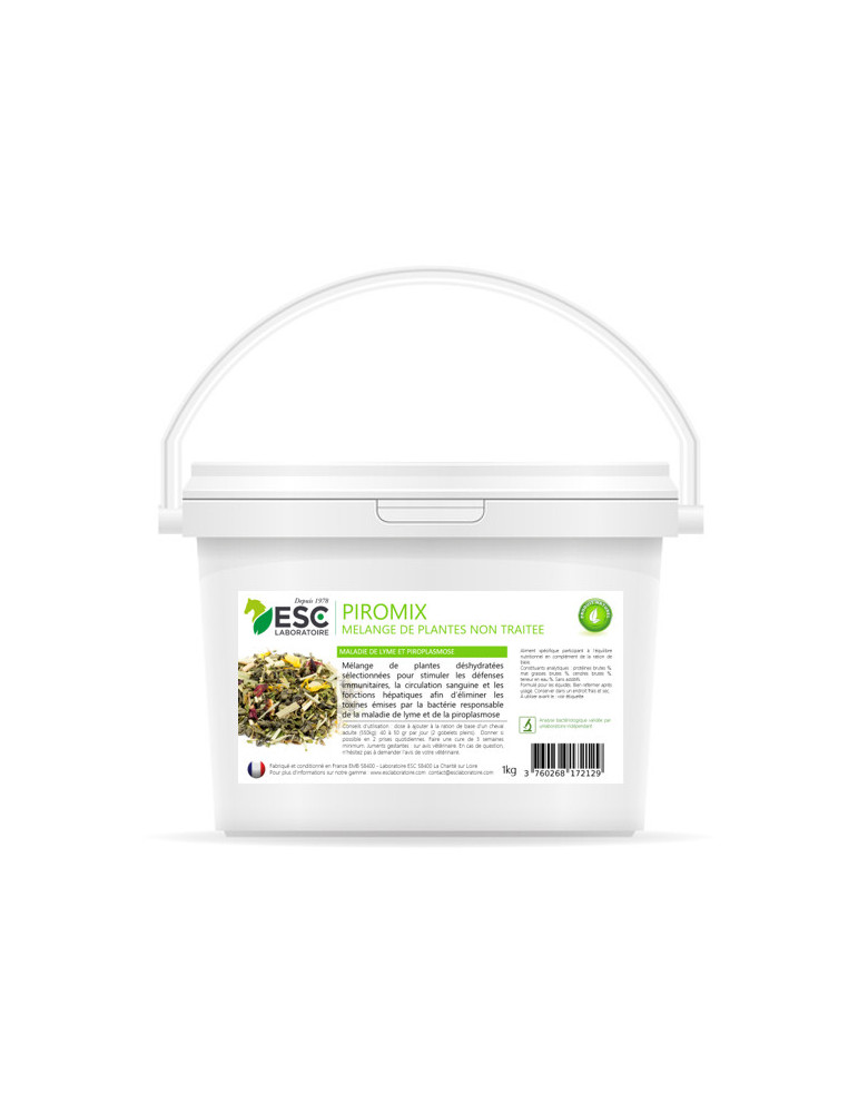 Piromix 1 kg ESC – Complément naturel cheval Lyme et piroplasmose