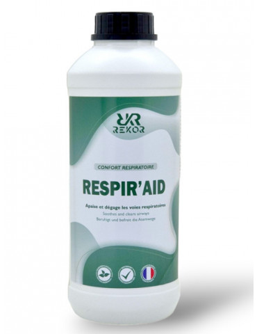 Sirop Respir’Aid 1L Rekor – Soutien respiratoire et confort pulmonaire du cheval