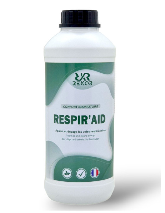 Sirop Respir’Aid 1L Rekor – Soutien respiratoire et confort pulmonaire du cheval