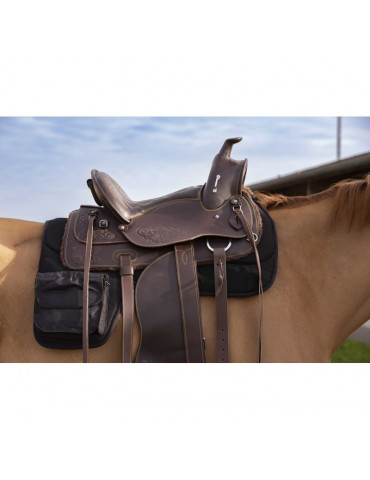 Tapis western à poche noir 2