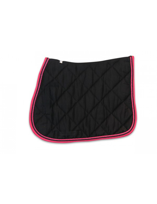 Tapis de selle HFI noir/fuchsia | Nature Horse Langon