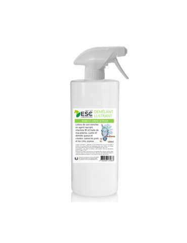 Spray démêlant lustrant cheval 500 ml ESC – Crins doux, brillants et protégés