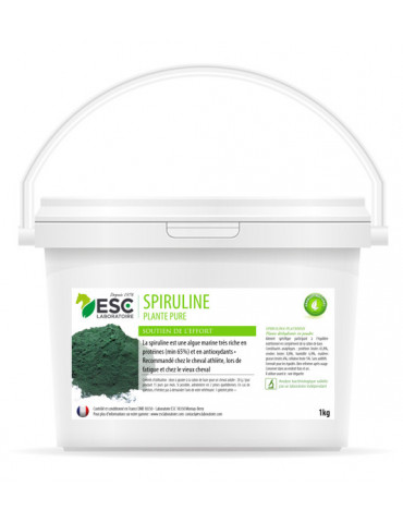 Complément alimentaire Spiruline 1 kg ESC – Vitalité, muscles et immunité du cheval