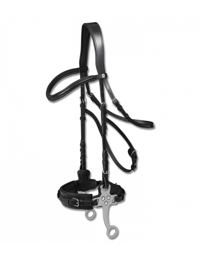 hackamore x-line cheval noir