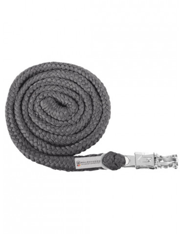 Longe de licol Waldhausen Economic anthracite, mousqueton anti-panique