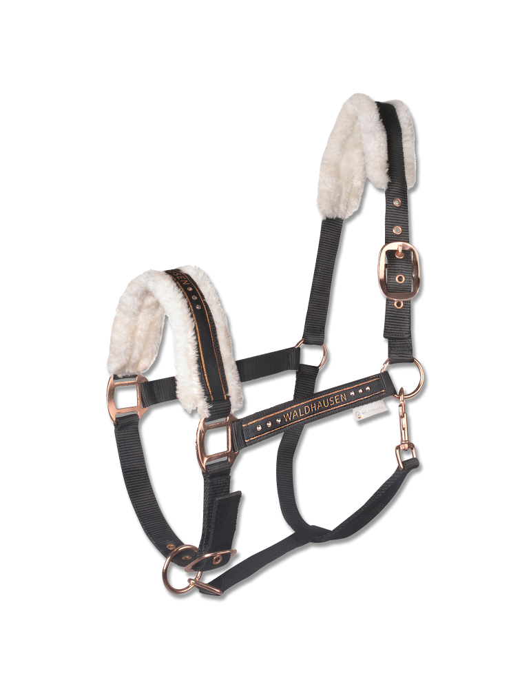 Licol Elegant, noir-or rosé, PON