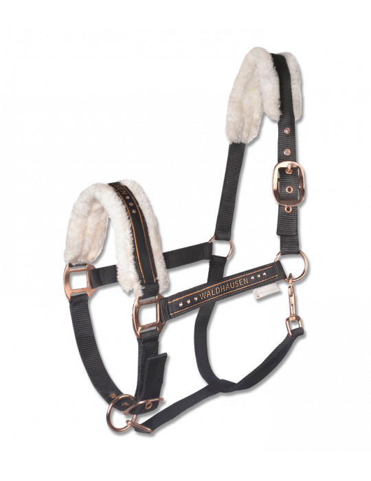 Licol Elegant, noir-or rosé, PON