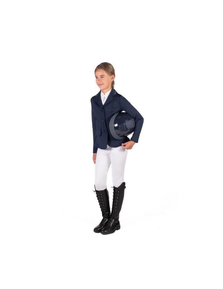 Veste de concours HKM Amy enfant bleu foncé, taille 12-13 ans
