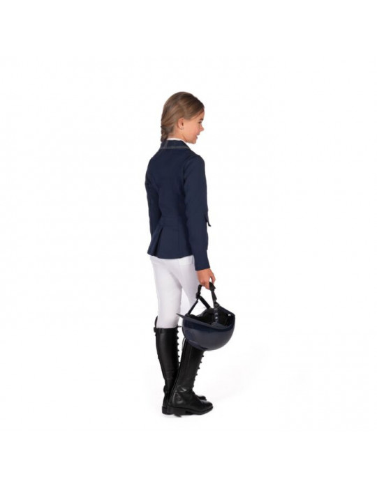 Veste de concours HKM Amy enfant bleu foncé, taille 10-11 ans