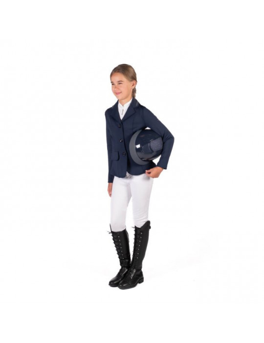 Veste de concours HKM Amy enfant bleu foncé, taille 10-11 ans