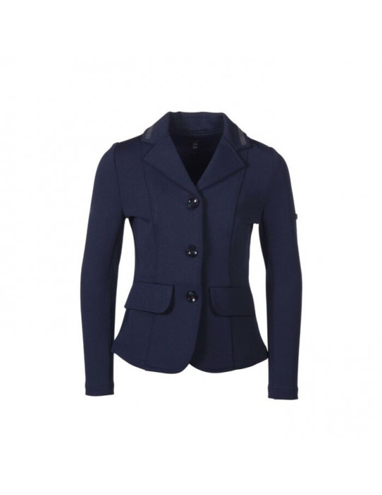 Veste de concours HKM Amy enfant bleu foncé, taille 8-9 ans