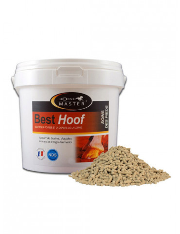 Le complément alimentaire Best Hoof Biotine 2kg Horse Master a été conçu pour favoriser la pousse de la corne et améliorer la so