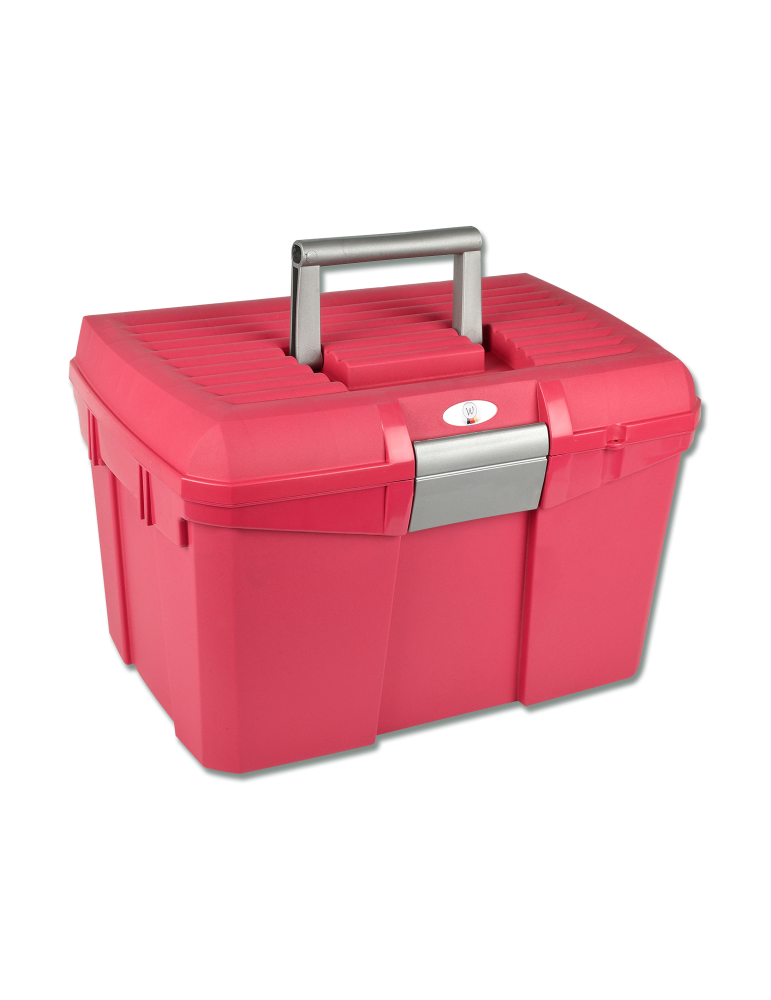 Boîte de pansage framboise/gris