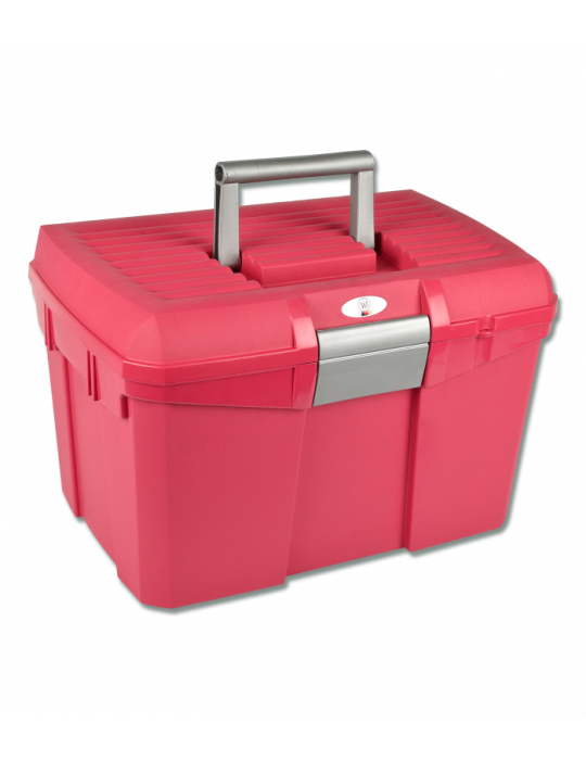 Boîte de pansage framboise/gris