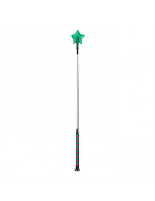Cravache HKM Maui vert/rose bonbon
