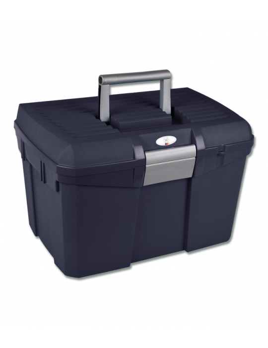 Coffret de pansage Waldhausen bleu foncé/gris