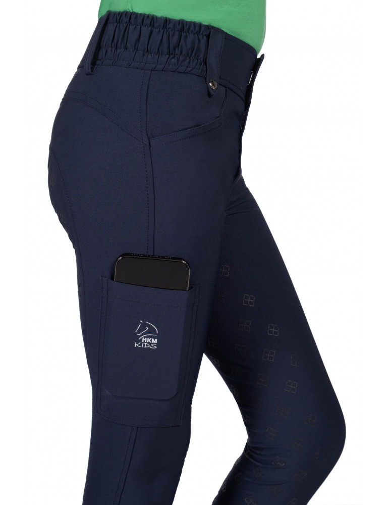Pantalon HKM Maui marine, taille 128 (5-6 ans)