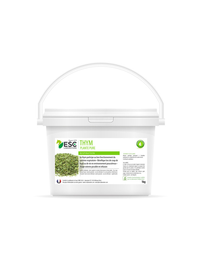 THYM - Hygiène et confort respiratoire cheval - Plante pure 1KG