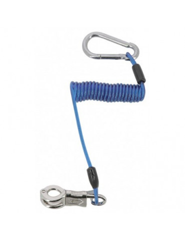 Longe attache ressort bleue 30cm
