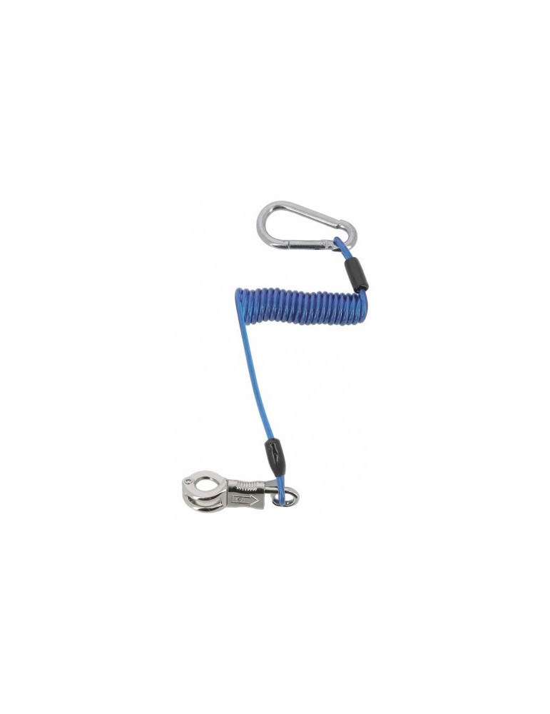 Longe d'attache à ressort Norton bleue, 30 cm