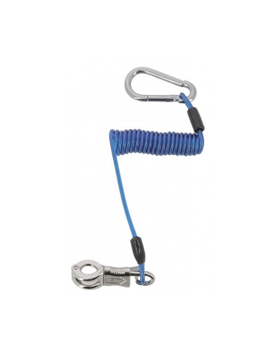 Longe attache ressort bleue 30cm