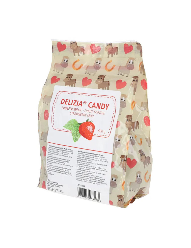 Friandises DELIZIA fraise/menthe 600g