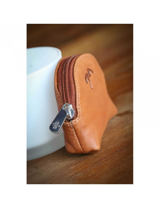 porte-monnaie pénélope cognac