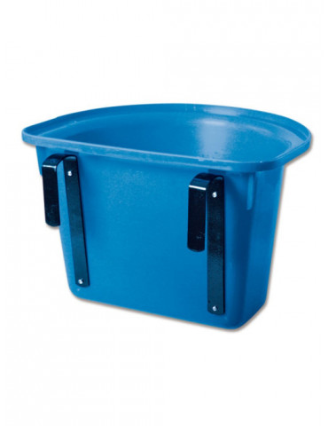 Seau-mangeoire de porte pour compétition, sans anse, bleu
