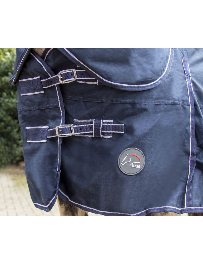 Couverture d'extérieur HKM Starter 300 g bleu foncé, taille 145