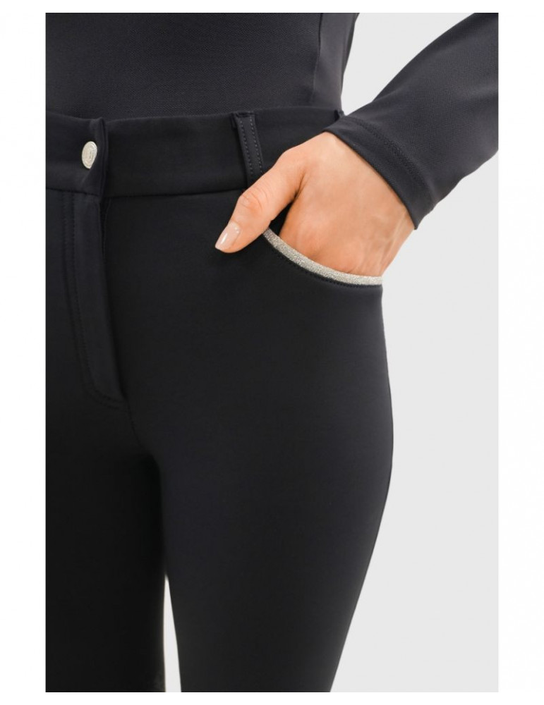 Jaltika Pantalon équitation fix system grip Femme Rider - Marine (Navy) - 38