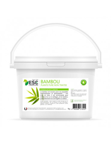 Bambou 1kg ESC – Complément naturel riche en silice pour articulations et tendons du cheval