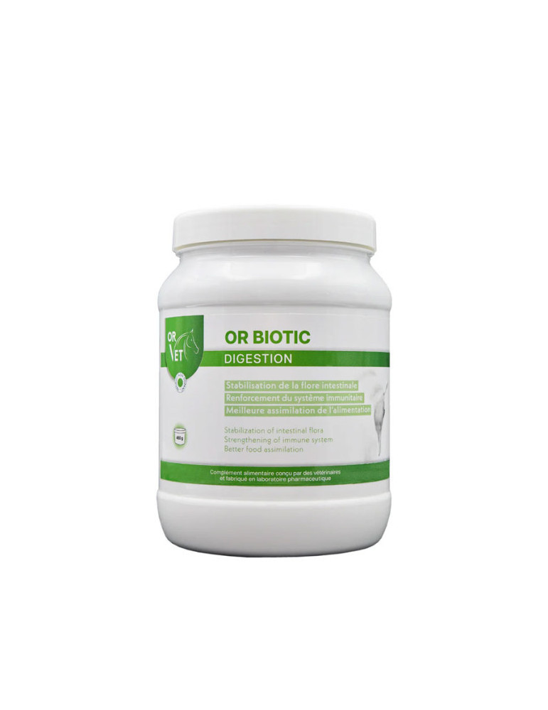Or-Biotic 450g Or-Vet – Probiotiques cheval, digestion et récupération post-infection