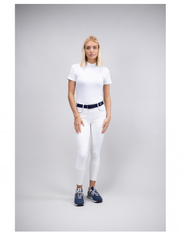 Jaltika Pantalon équitation fix system grip Femme Rider - Blanc (White) - 38