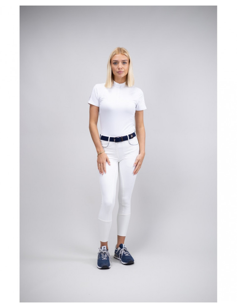 Jaltika Pantalon équitation fix system grip Femme Rider - Blanc (White) - 38