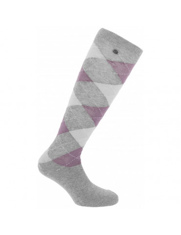 Chaussette Argyle Gris/Lilas 35.38