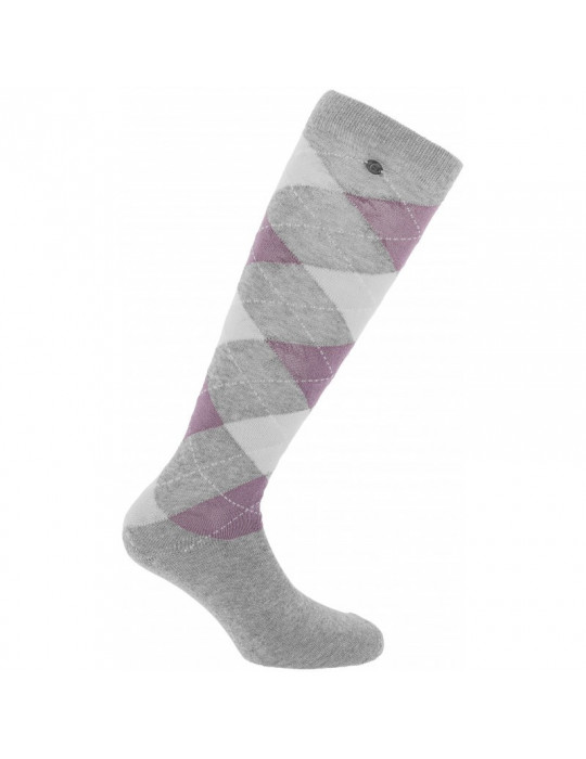 Chaussette Argyle Gris/Lilas 35.38