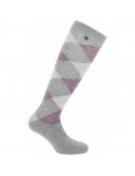 Chaussette Argyle Gris/Lilas 35.38