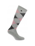 Chaussettes ARGYLE gris/rose 35-38
