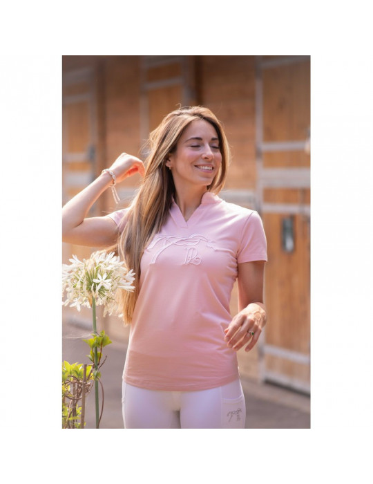 Polo Pénélope Iliana rose poudré, taille M