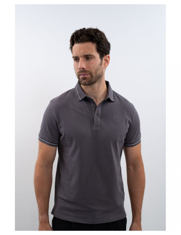 Polo Oscar Ardoise Homme L
