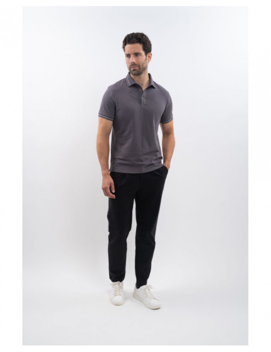 Polo Oscar Ardoise Homme L