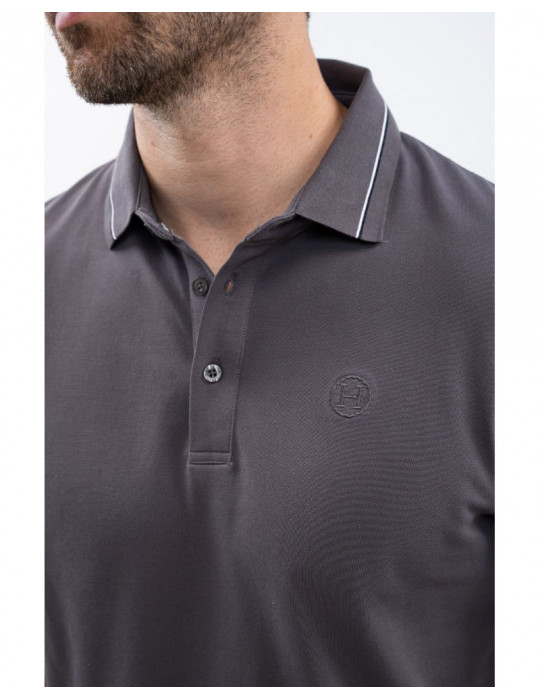 Polo Oscar Ardoise Homme L