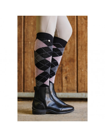 Chaussettes ARGYLE Noir/rose 35/38 2