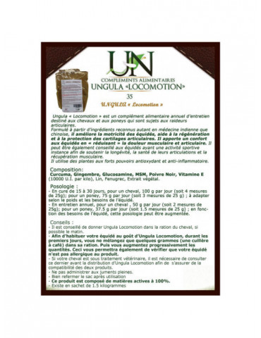 Locomotion Ungula Naturalis, sac 1,5 kg | Nature Horse Langon 2