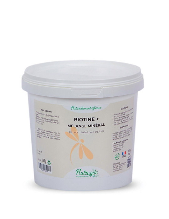 Biotine + Cheval 1,2 kg – Sabots, Crins et Poils | Cure Biotine Zinc & Prêle