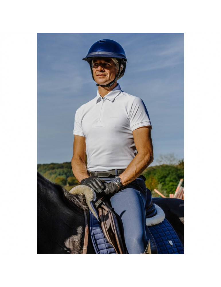 Polo Equi-Thème Chris manches courtes blanc, taille M