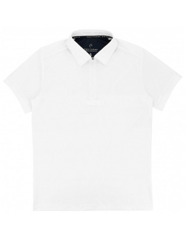 Polo Equi-Thème Chris manches courtes blanc, taille M 2