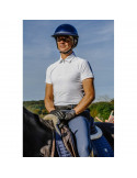 Polo Equi-Thème Chris manches courtes blanc, taille S