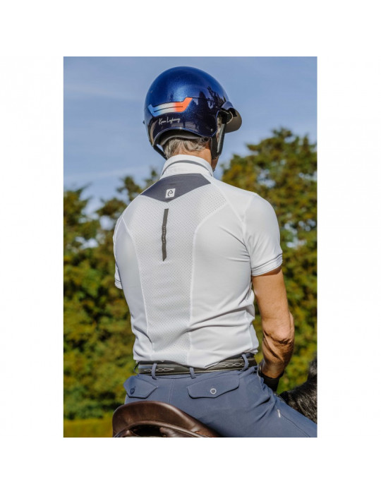 Polo Equi-Thème Chris manches courtes blanc, taille S