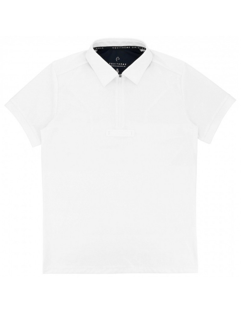 Polo Equi-Thème Chris manches courtes blanc, taille S